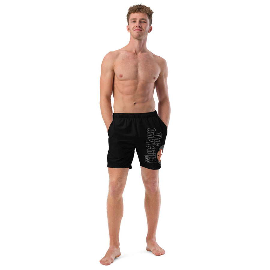 The Only Child 1983 Full Word Logo Men's swim trunks (black)