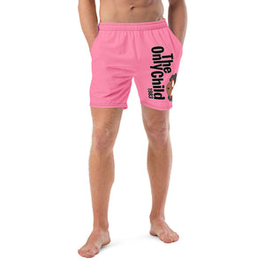 The Only Child 1983 Full Word Logo Men's swim trunks (pink)