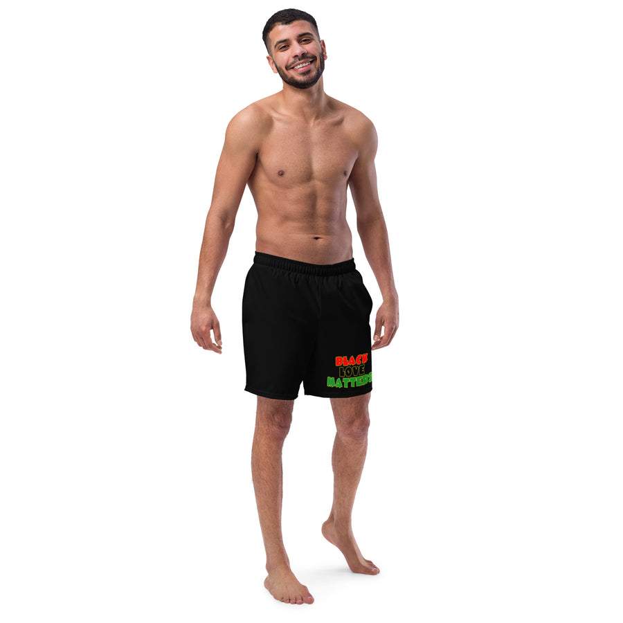 The Only Child 1983 Black Love Matters Men's swim trunks (Black)