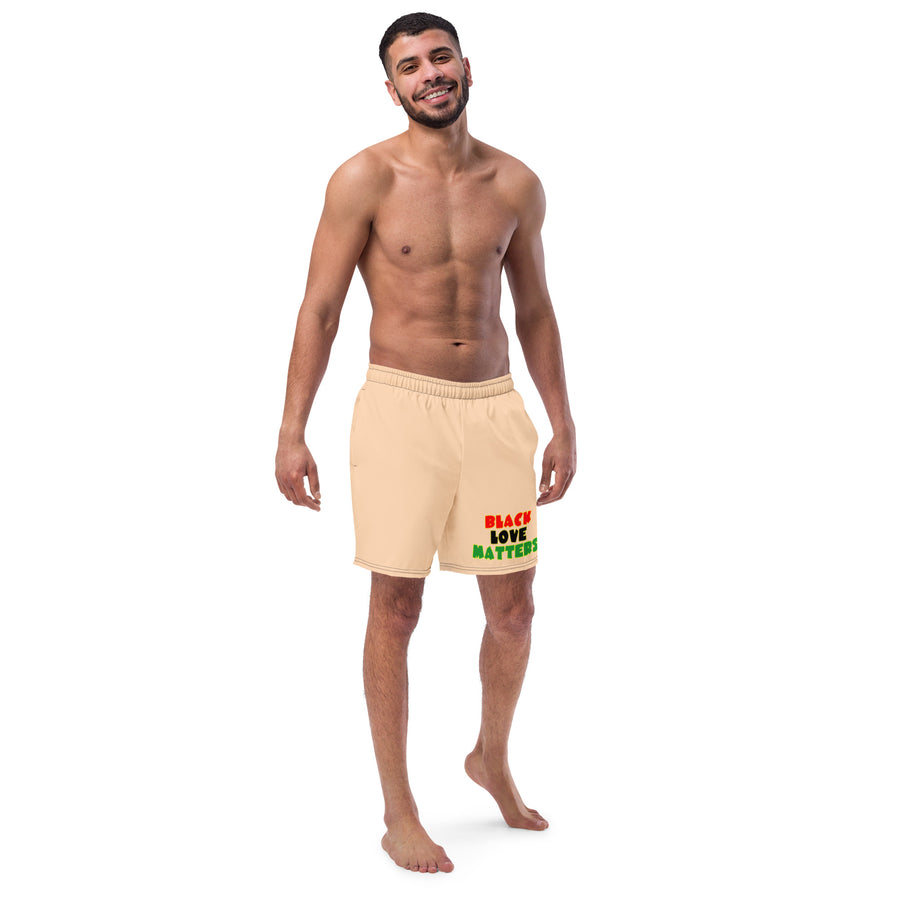 The Only Child 1983 Black Love Matters Men's swim trunks (Nude)
