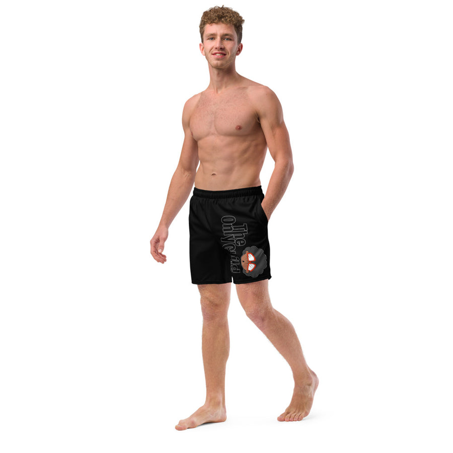 The Only Child 1983 Full Word Logo Men's swim trunks (black)