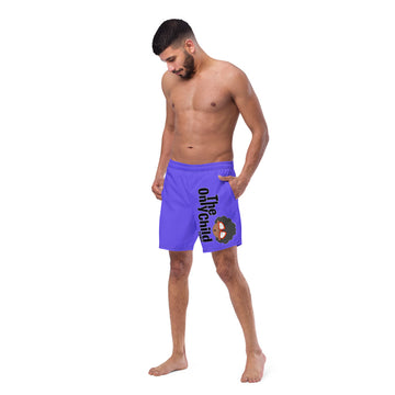 The Only Child 1983 Full Word Logo Men's swim trunks (purple)