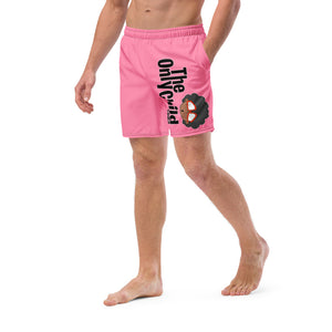 The Only Child 1983 Full Word Logo Men's swim trunks (pink)