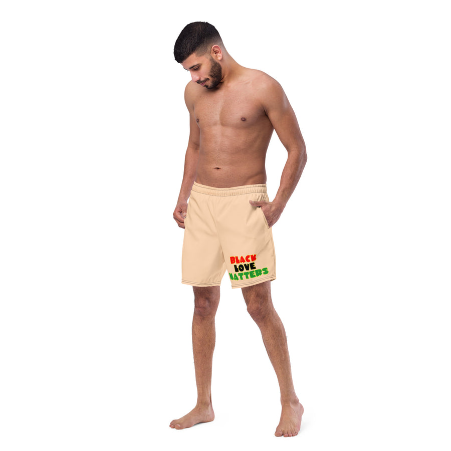 The Only Child 1983 Black Love Matters Men's swim trunks (Nude)