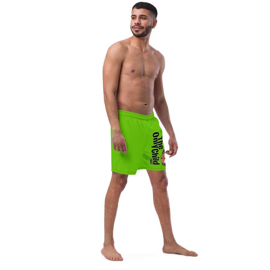 The Only Child 1983 Full Word Logo Men's swim trunks (green)