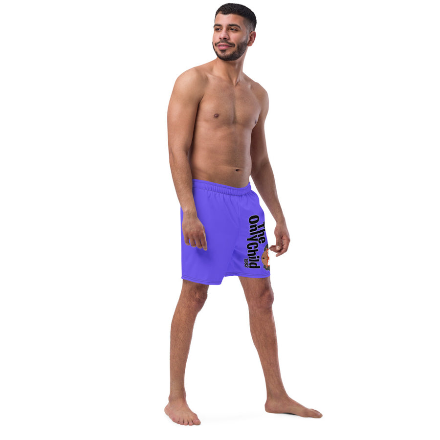 The Only Child 1983 Full Word Logo Men's swim trunks (purple)