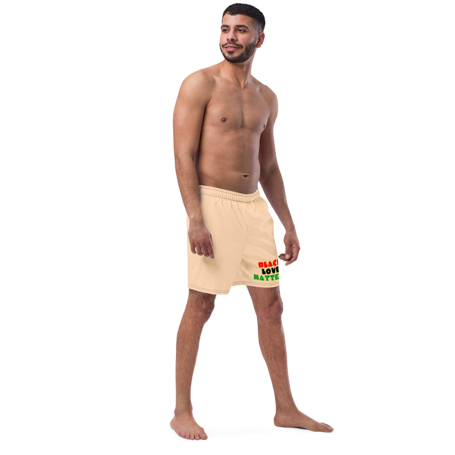 The Only Child 1983 Black Love Matters Men's swim trunks (Nude)