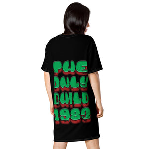 The Only Child 1983 Hallow's Eve Bighead Logo T-shirt dress