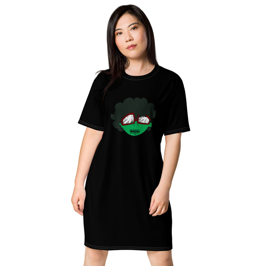 The Only Child 1983 Hallow's Eve Bighead Logo T-shirt dress