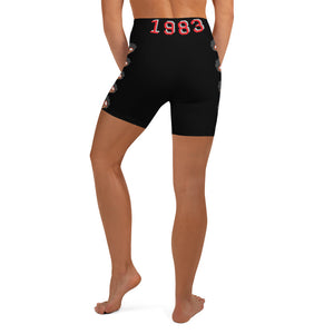 The Only Child 1983 Bighead Logo Sideline Yoga Shorts (BLACK)