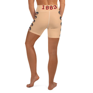 The Only Child 1983 Bighead Logo Sideline Yoga Shorts (NUDE)