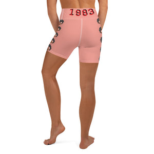 The Only Child 1983 Bighead Logo Sideline Yoga Shorts (MUAVE)