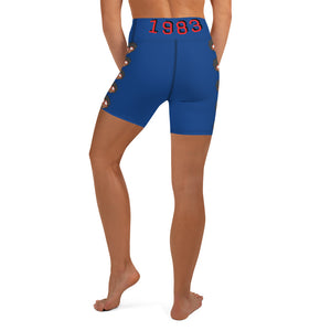The Only Child 1983 Bighead Logo Sideline Yoga Shorts (BLUE)