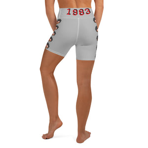 The Only Child 1983 Bighead Logo Sideline Yoga Shorts (SILVER)
