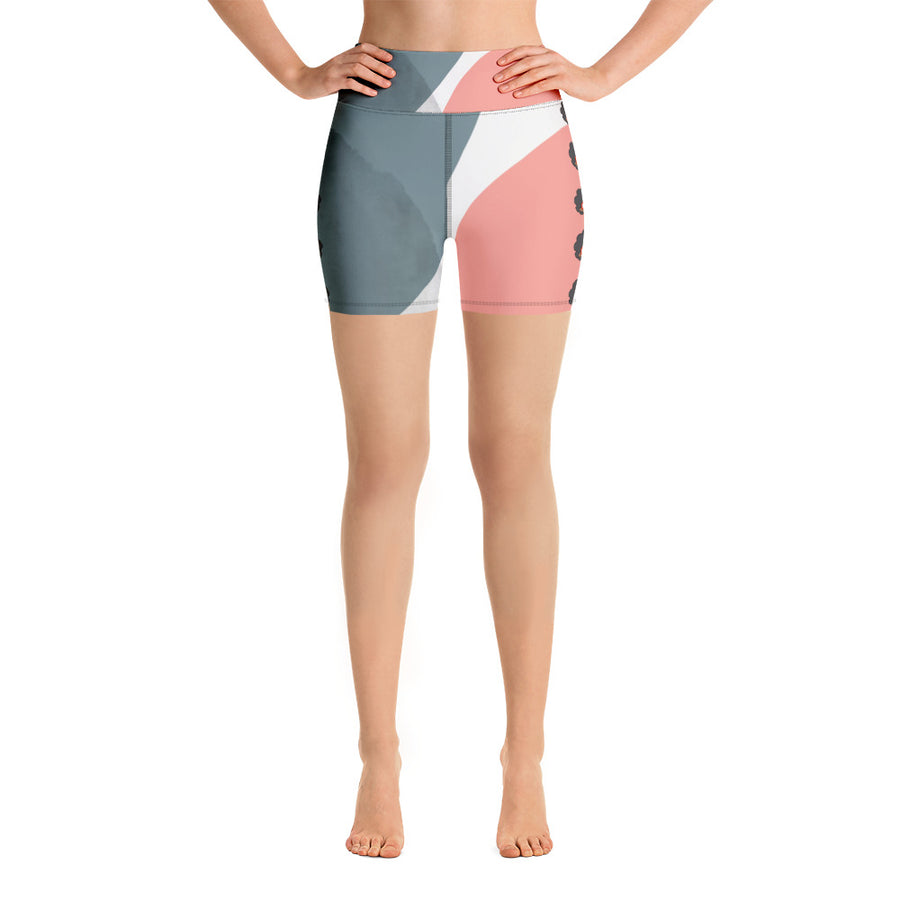 The Only Child 1983 Bighead Logo Sideline Yoga Shorts (SOLID ABSTRACT CIRCLES)