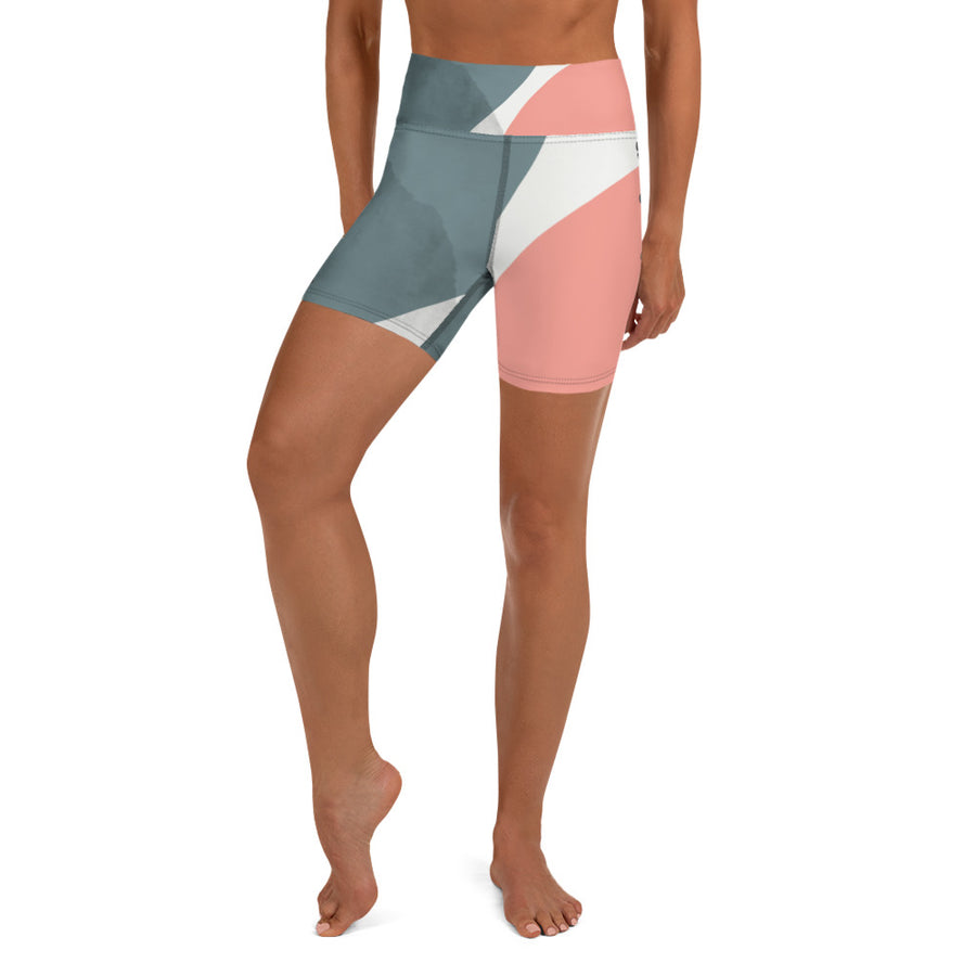 The Only Child 1983 Bighead Logo Sideline Yoga Shorts (SOLID ABSTRACT CIRCLES)