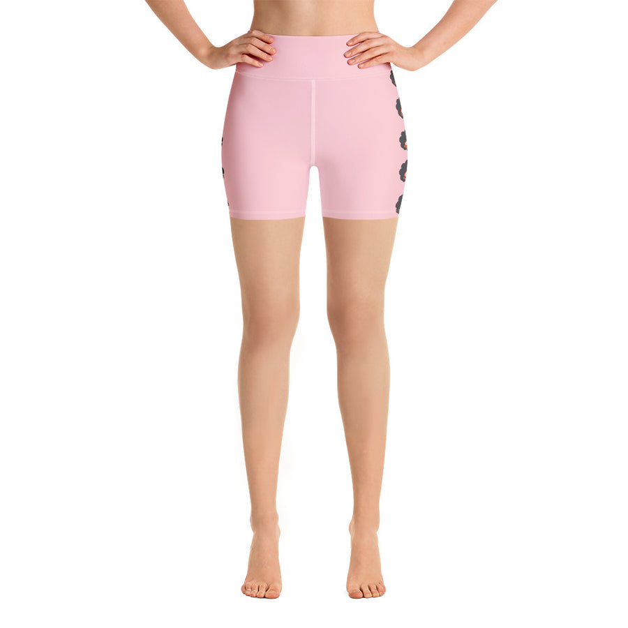 The Only Child 1983 Bighead Logo Sideline Yoga Shorts (PINK)