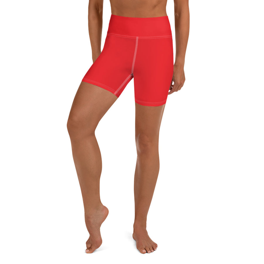 The Only Child 1983 Bighead Logo Sideline Yoga Shorts (RED)