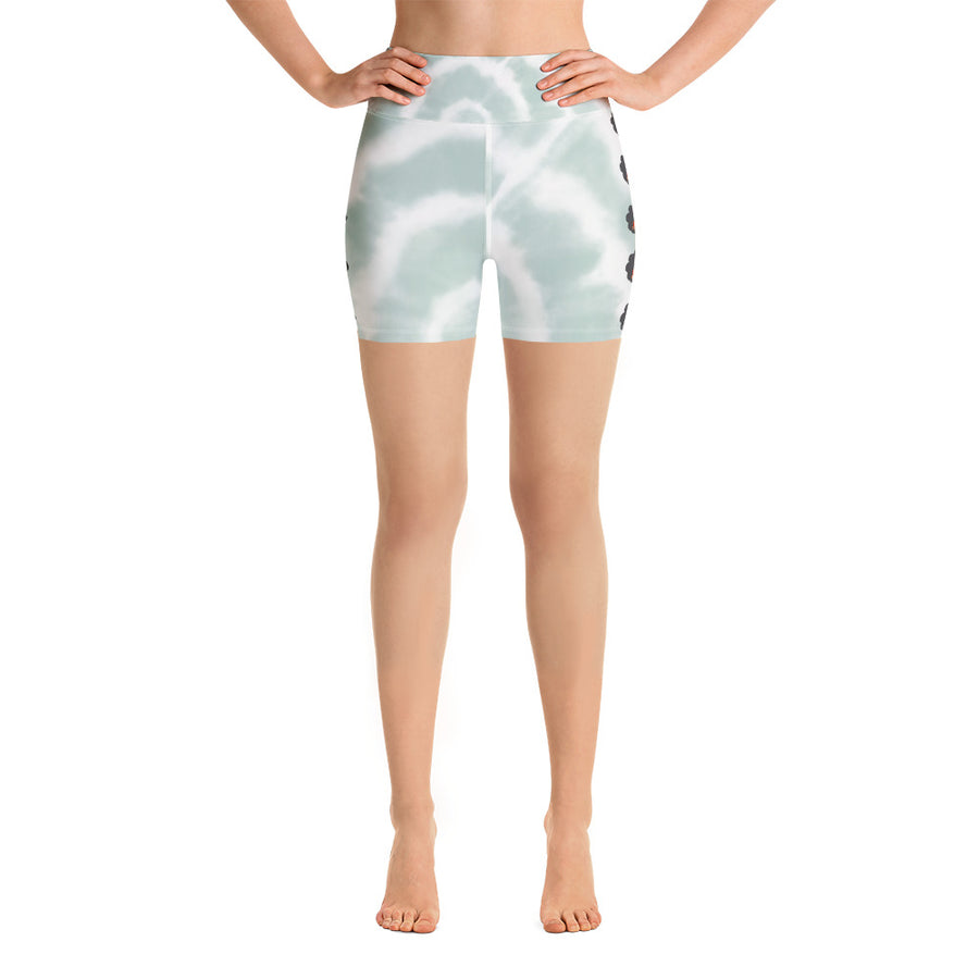 The Only Child 1983 Bighead Logo Sideline Yoga Shorts (SAGE TYE DYE)