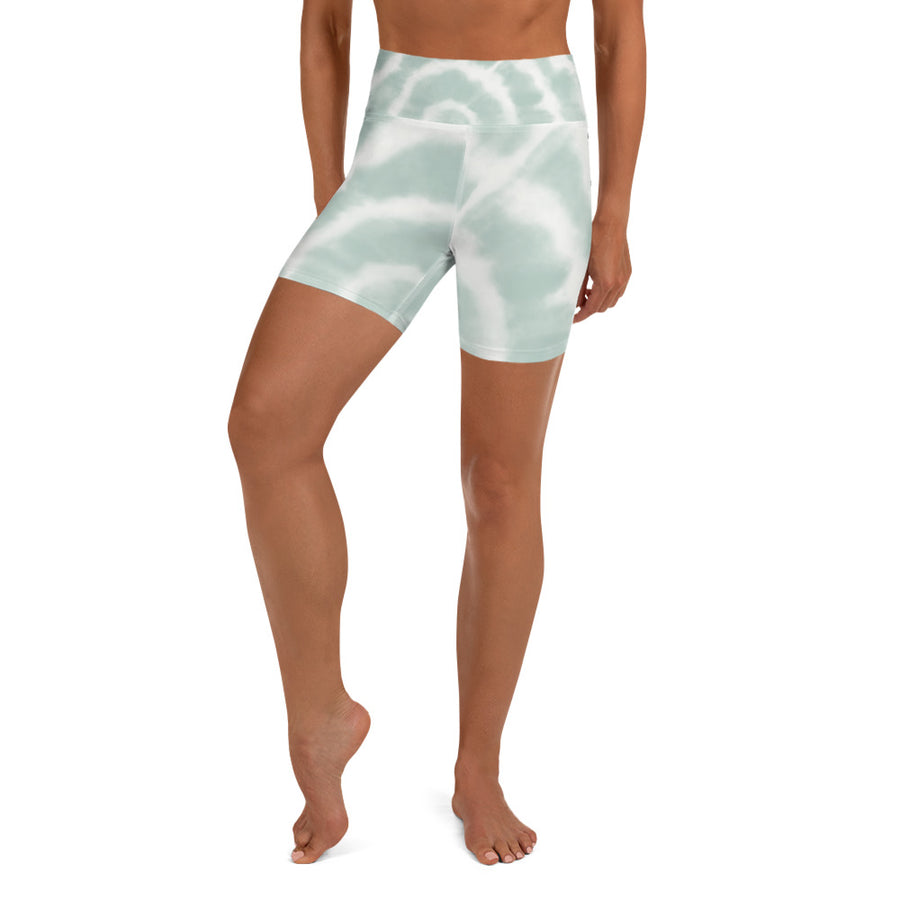 The Only Child 1983 Bighead Logo Sideline Yoga Shorts (SAGE TYE DYE)