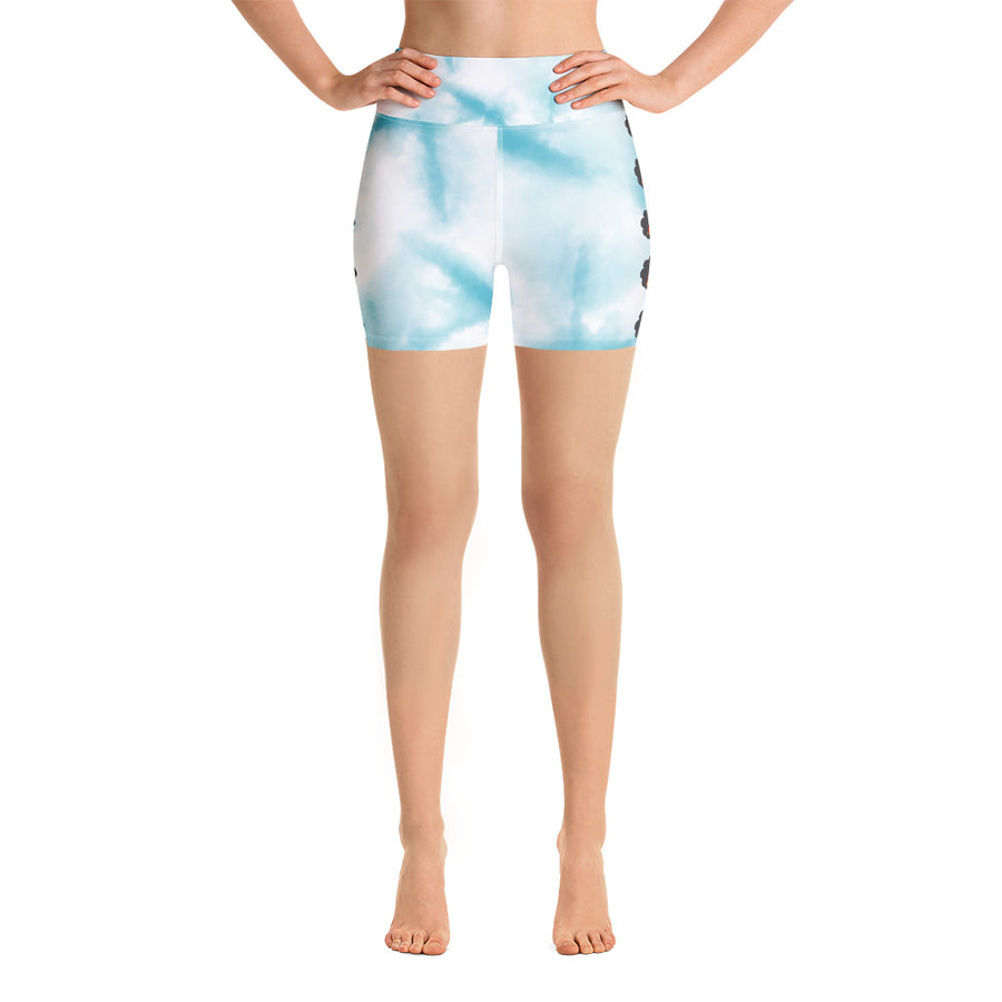 The Only Child 1983 Bighead Logo Sideline Yoga Shorts (SKY TYE DYE)