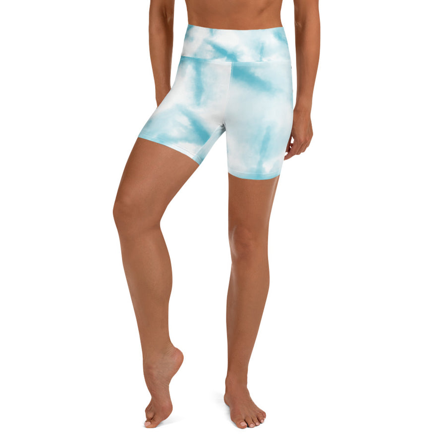 The Only Child 1983 Bighead Logo Sideline Yoga Shorts (SKY TYE DYE)