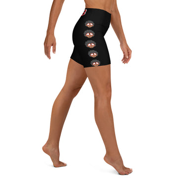 The Only Child 1983 Bighead Logo Sideline Yoga Shorts (BLACK)
