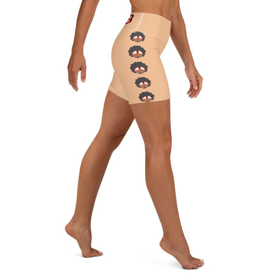 The Only Child 1983 Bighead Logo Sideline Yoga Shorts (NUDE)