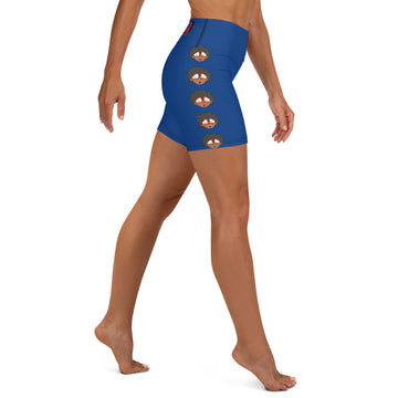 The Only Child 1983 Bighead Logo Sideline Yoga Shorts (BLUE)