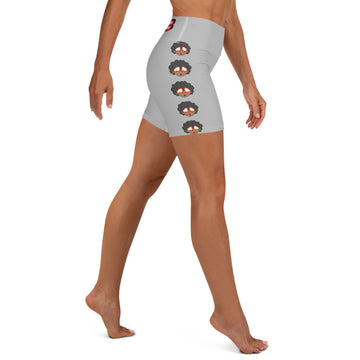 The Only Child 1983 Bighead Logo Sideline Yoga Shorts (SILVER)