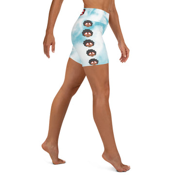 The Only Child 1983 Bighead Logo Sideline Yoga Shorts (SKY TYE DYE)