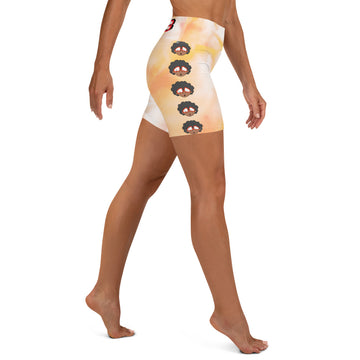 The Only Child 1983 Bighead Logo Sideline Yoga Shorts (SORBET TYE DYE)