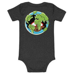 The Only Child 1983 Bighead Earth Day Logo Baby short sleeve one piece