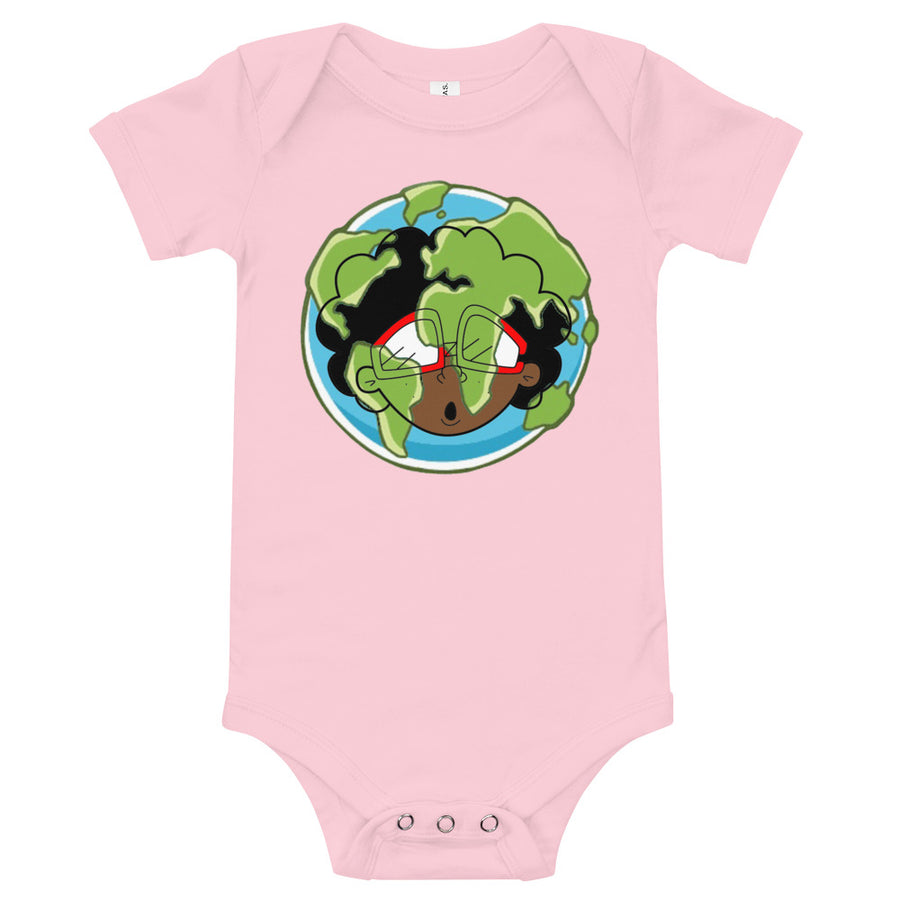 The Only Child 1983 Bighead Earth Day Logo Baby short sleeve one piece