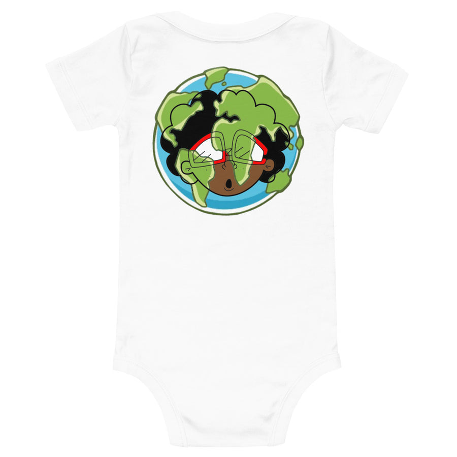 The Only Child 1983 Bighead Earth Day Logo Baby short sleeve one piece
