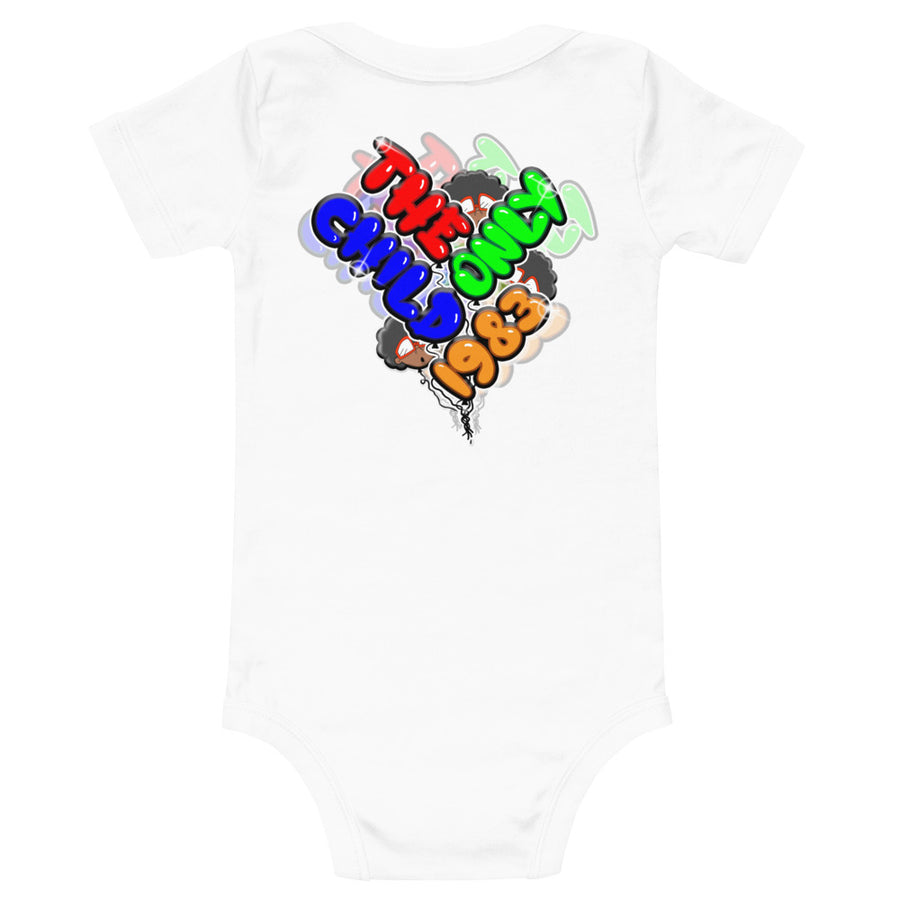 The Only Child 1983 Bunch of Balloons Baby short sleeve one piece