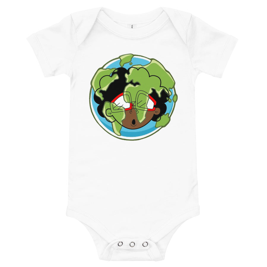 The Only Child 1983 Bighead Earth Day Logo Baby short sleeve one piece