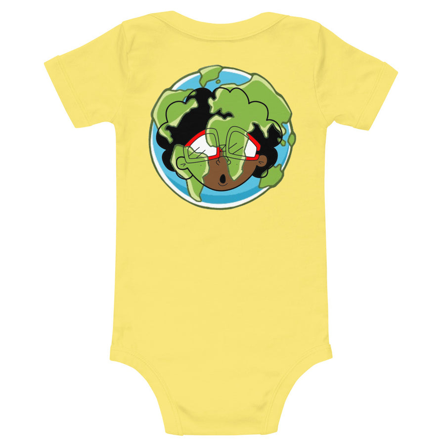 The Only Child 1983 Bighead Earth Day Logo Baby short sleeve one piece