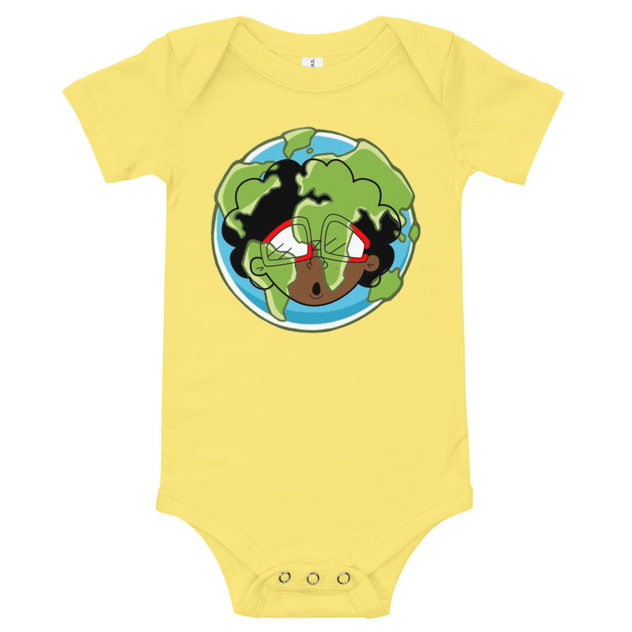 The Only Child 1983 Bighead Earth Day Logo Baby short sleeve one piece