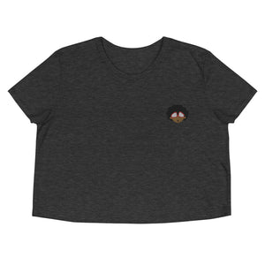 The Only Child 1983 Embroidered Bighead Logo Flow Crop Tee