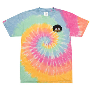 The Only Child 1983 Embroidered Bighead Logo Oversized tie-dye t-shirt