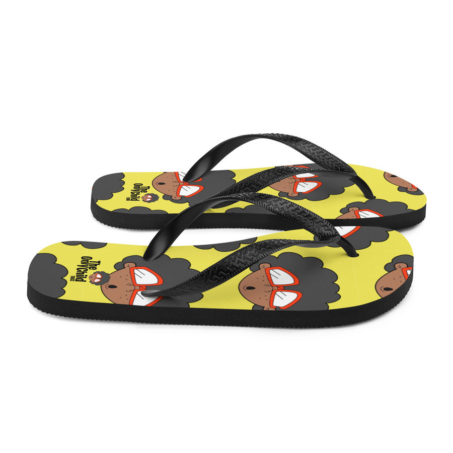The Only Child 1983 Monogram Bighead Logo Flip-Flops (YELLOW)