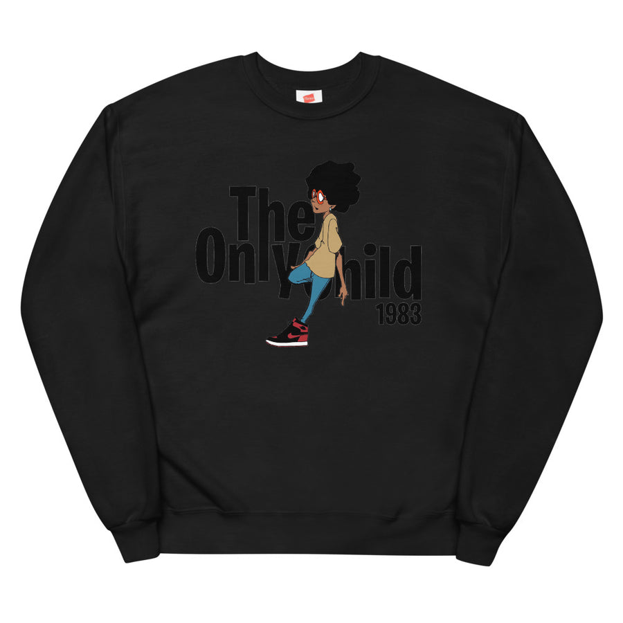 The Only Child 1983 Regg in Bred 1’s Unisex fleece sweatshirt