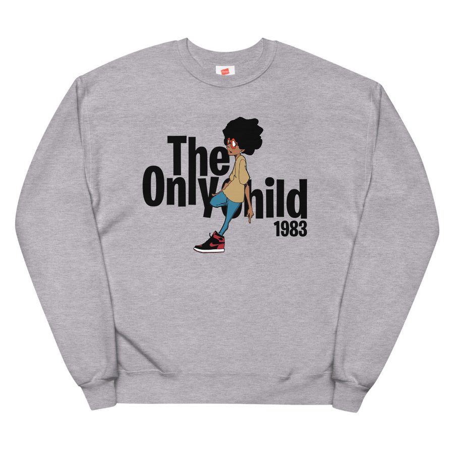 The Only Child 1983 Regg in Bred 1’s Unisex fleece sweatshirt