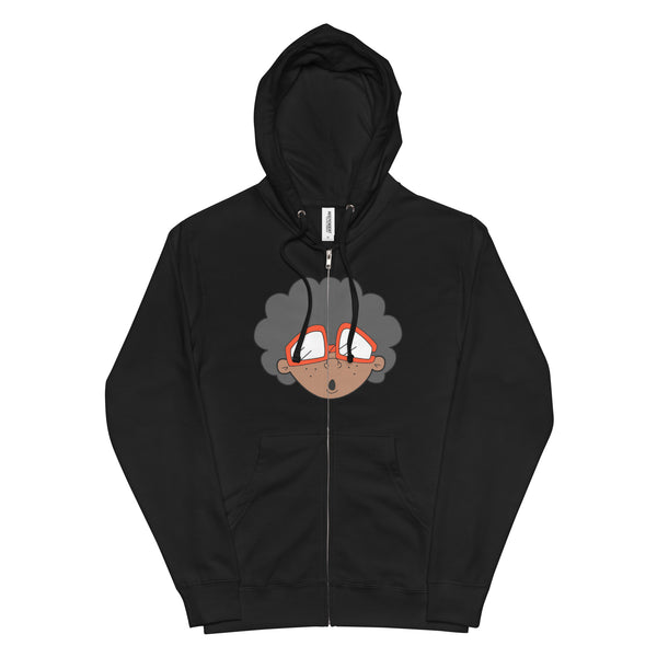 The Only Child 1983 Bighead Logo Unisex fleece zip up hoodie