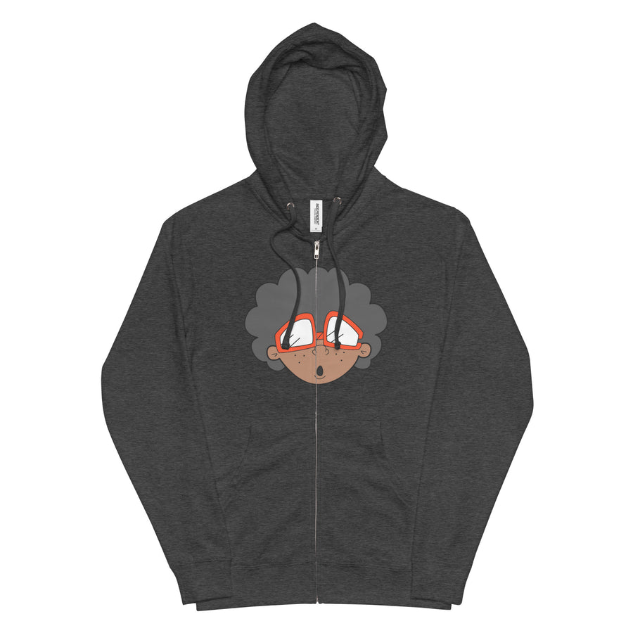 The Only Child 1983 Bighead Logo Unisex fleece zip up hoodie