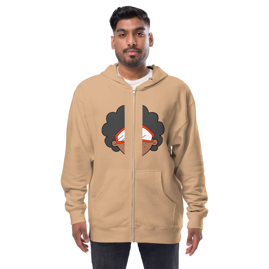 The Only Child 1983 Bighead Logo Unisex fleece zip up hoodie
