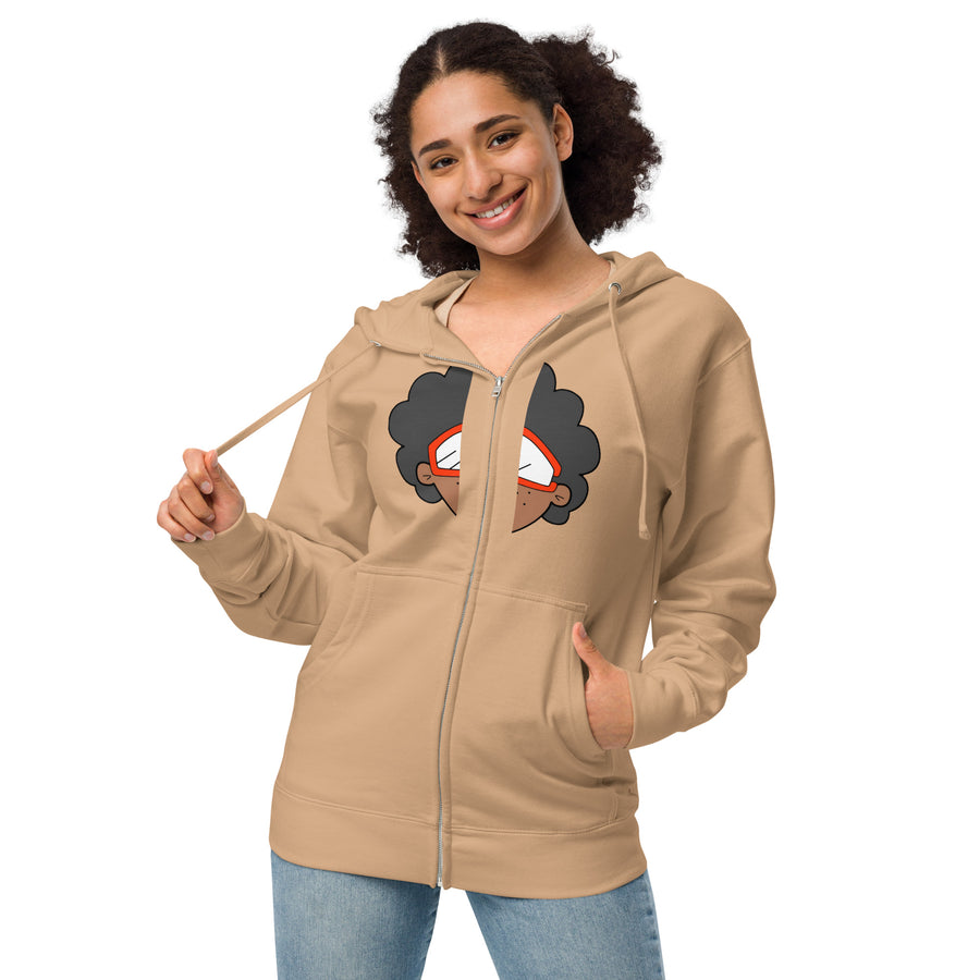 The Only Child 1983 Bighead Logo Unisex fleece zip up hoodie