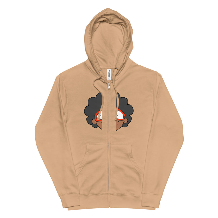 The Only Child 1983 Bighead Logo Unisex fleece zip up hoodie