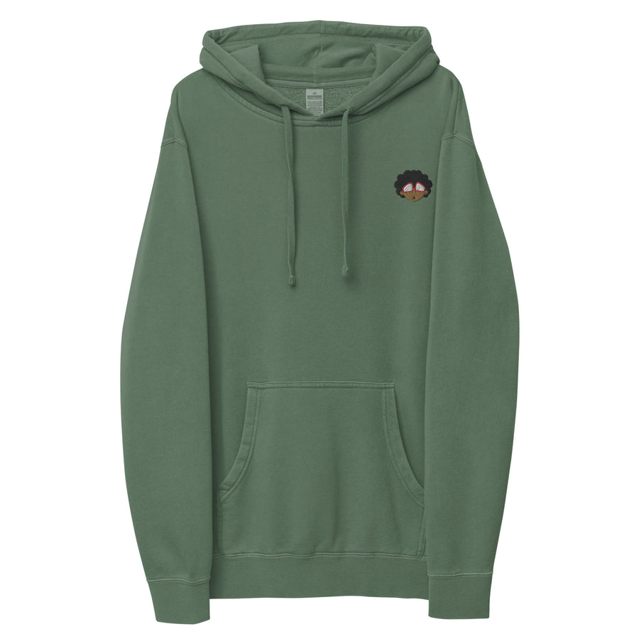 The Only Child 1983 Embroidered Bighead Logo Unisex pigment-dyed hoodie